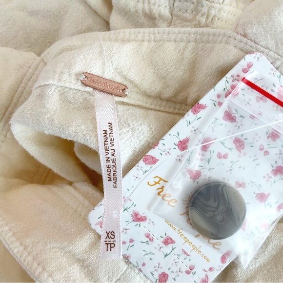 New Free People Catch the Breeze Dress Midi Ivory Linen Size XS Thanks - Picture 9 of 11